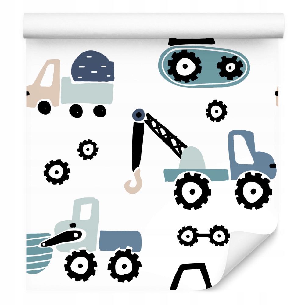 

Tapeta ścienna dla dzieci pojazdy maszyny koparki