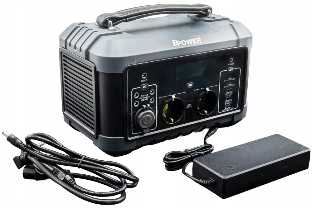 P600 Bpower Turystyczna Przenośna Stacja Zasilania 600W 555Wh Usb-c Ac DC