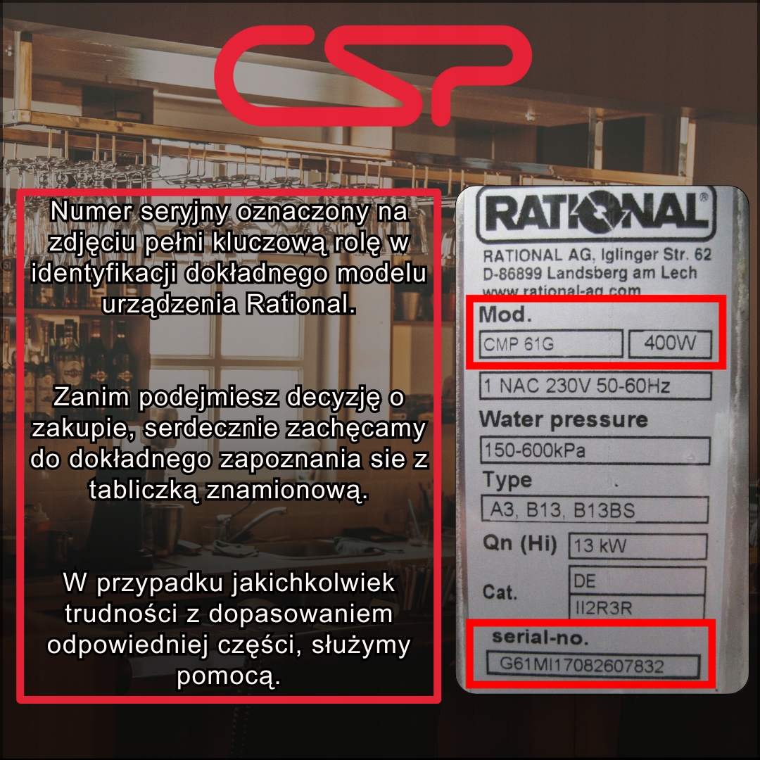 RATIONAL 20.00.394P uszczelka drzwi 2733 SCC/CM EAN (GTIN) 5905398800407