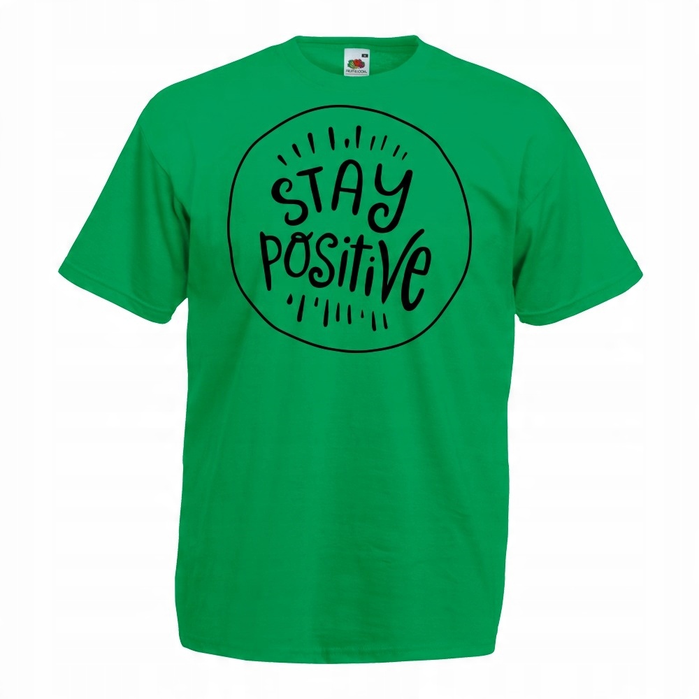 

Koszulka stay positive pozytywnie S zielona
