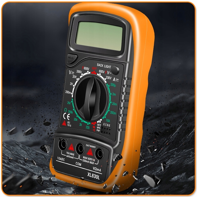 PROFESJONALNY MIERNIK POBORU PRĄDU MULTIMETR CYFROWY ELEKTRYCZNY LCD TESTER Typ ręczny