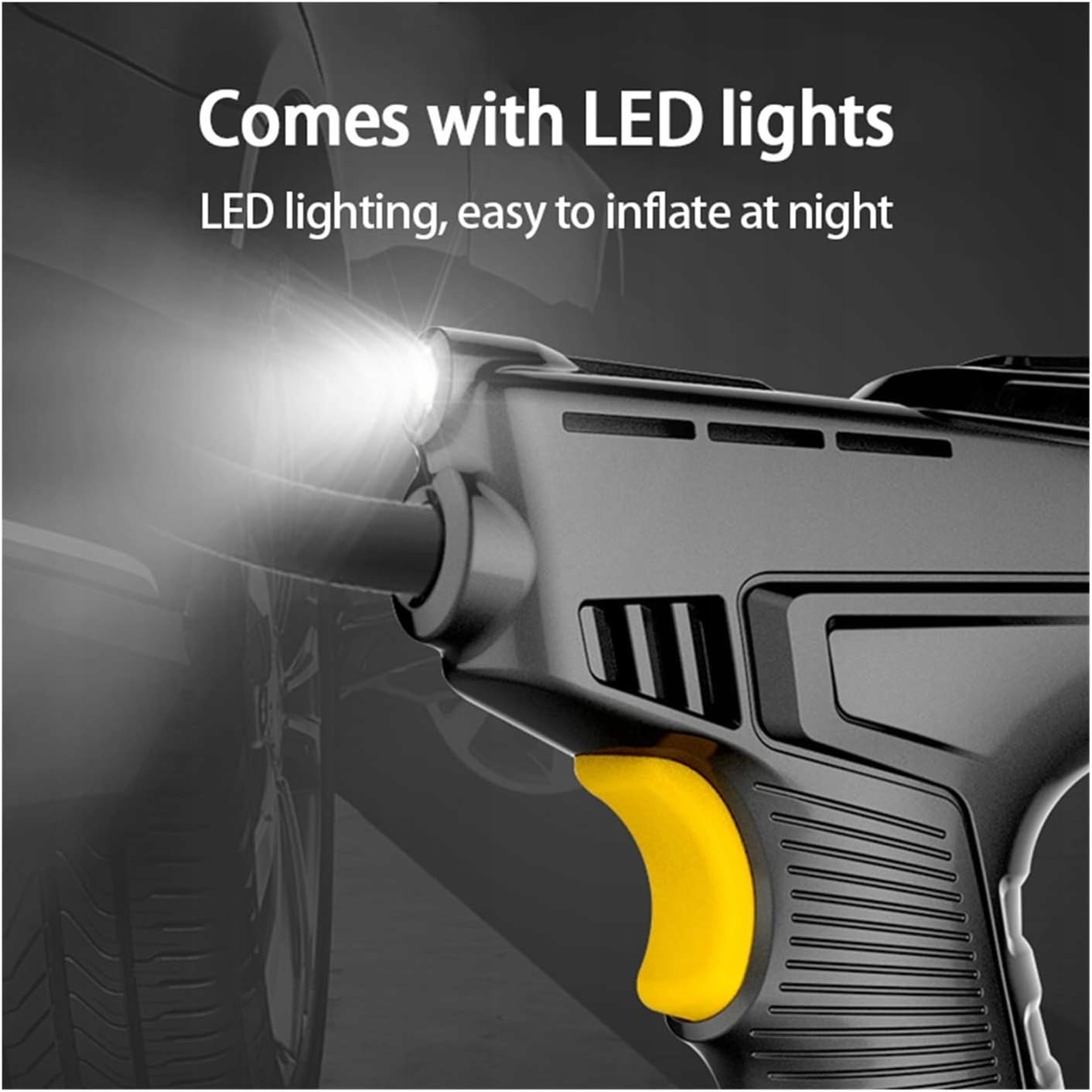 KOMPRESOR POMPKA INFLATOR MDYH PRZENOŚNY BEZPRZEWODOWY 7.4V/DC 12V LCD PRO Marka Aptel