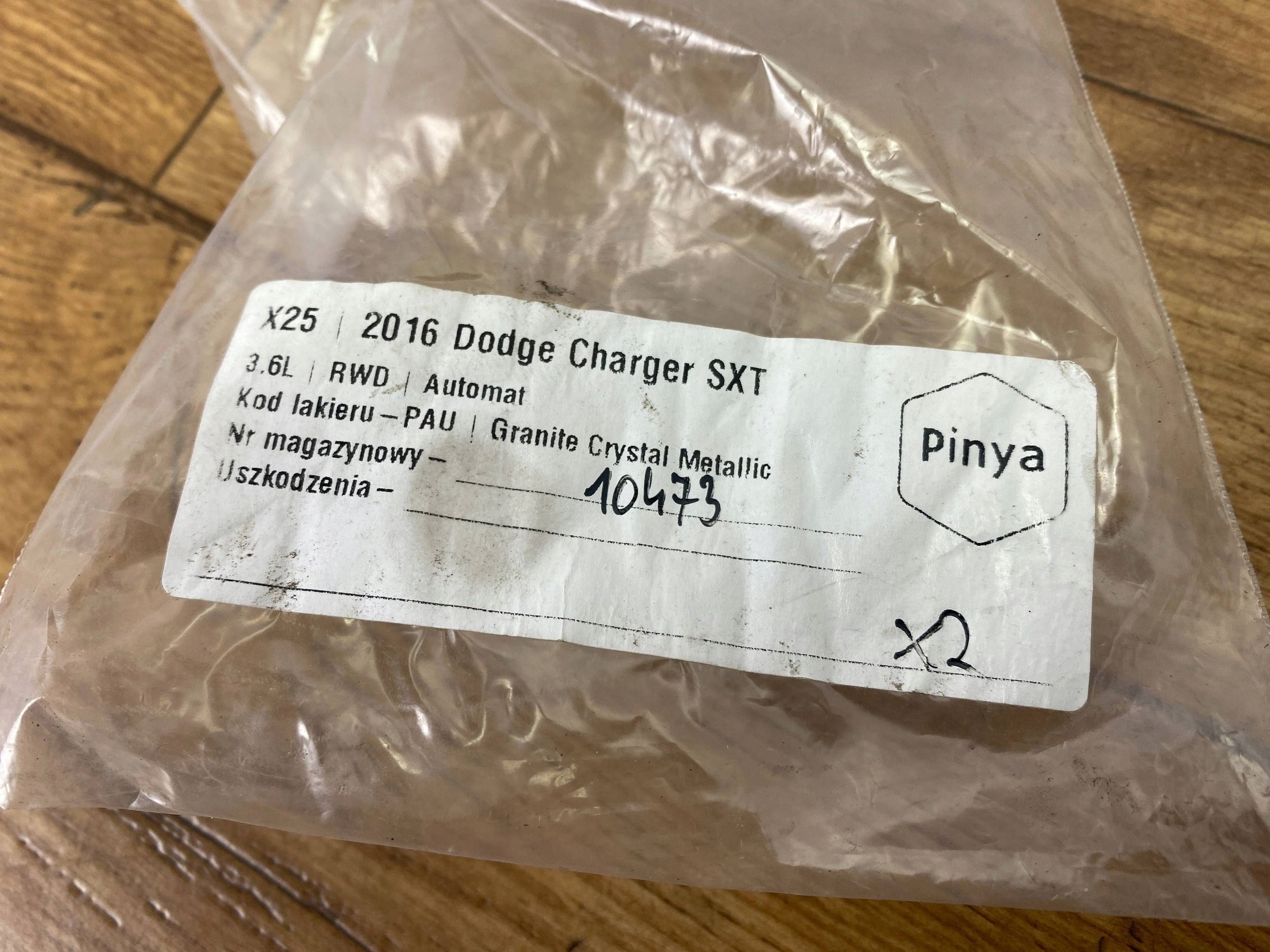 Mata rubber podlokietnika Dodge Charger 2015+