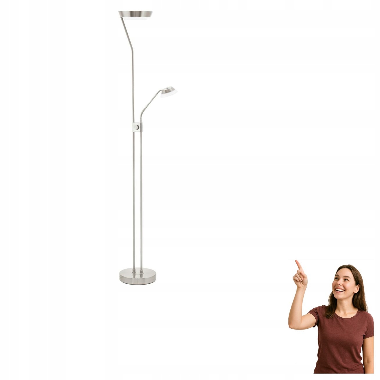 Podlahová Led lampa 17W/3W/4,5W Sarrione 93713 Eglo