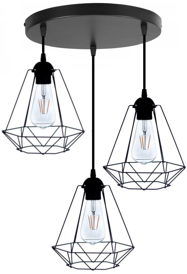 

Lampa Wisząca Sufitowa Żyrandol Brylant Loft Drut