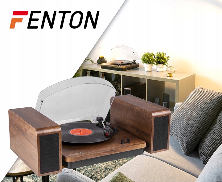 Stylowy Gramofon z głośnikami BT USB RCA + winyl Kod producenta 102.147