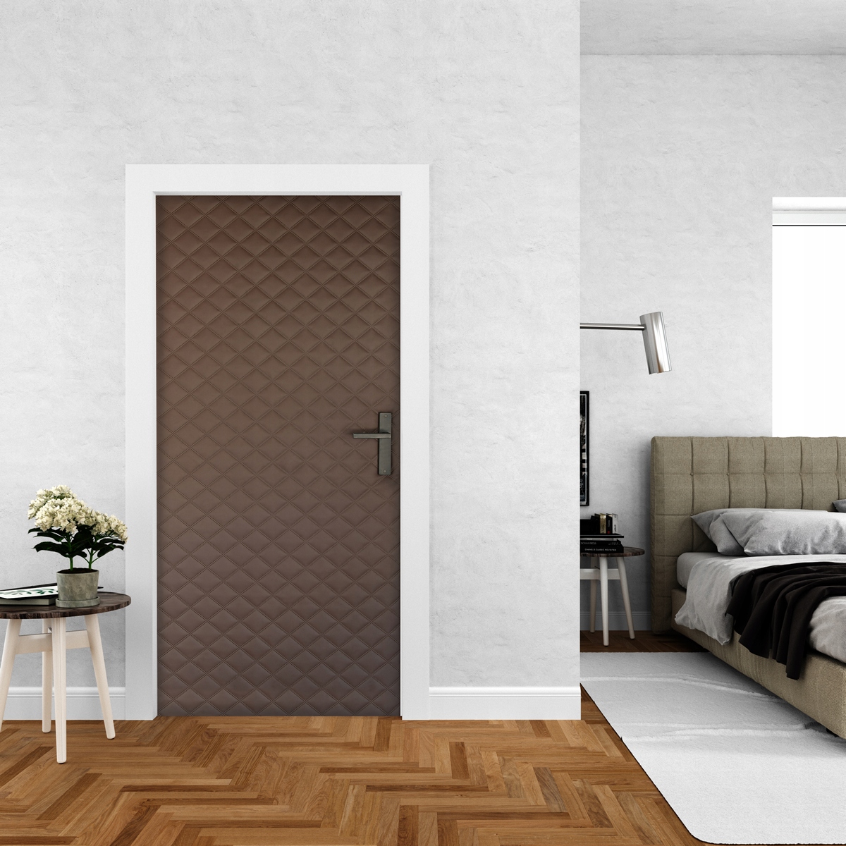 Ciemny brąz TAPICERKA DRZWIOWA Obicie na drzwi 7x7 EAN (GTIN) 5904754573511