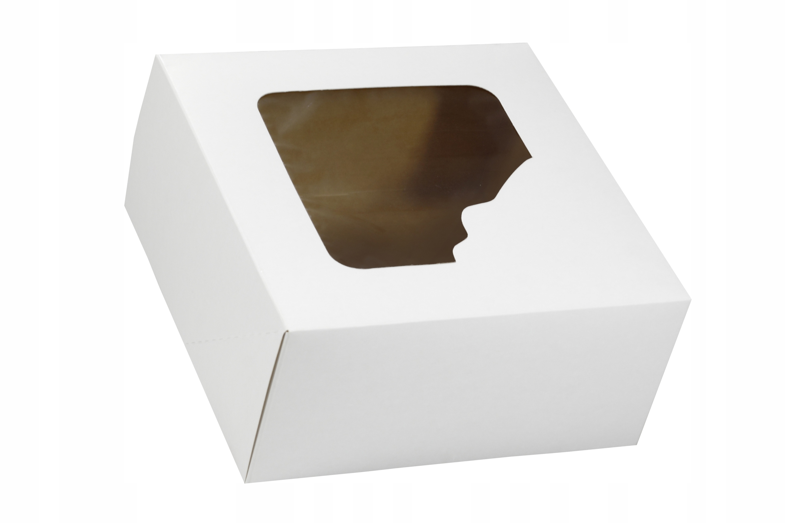 

Pudełko Na Tort Ciasto Z Oknem Białe 18x18x9 5szt