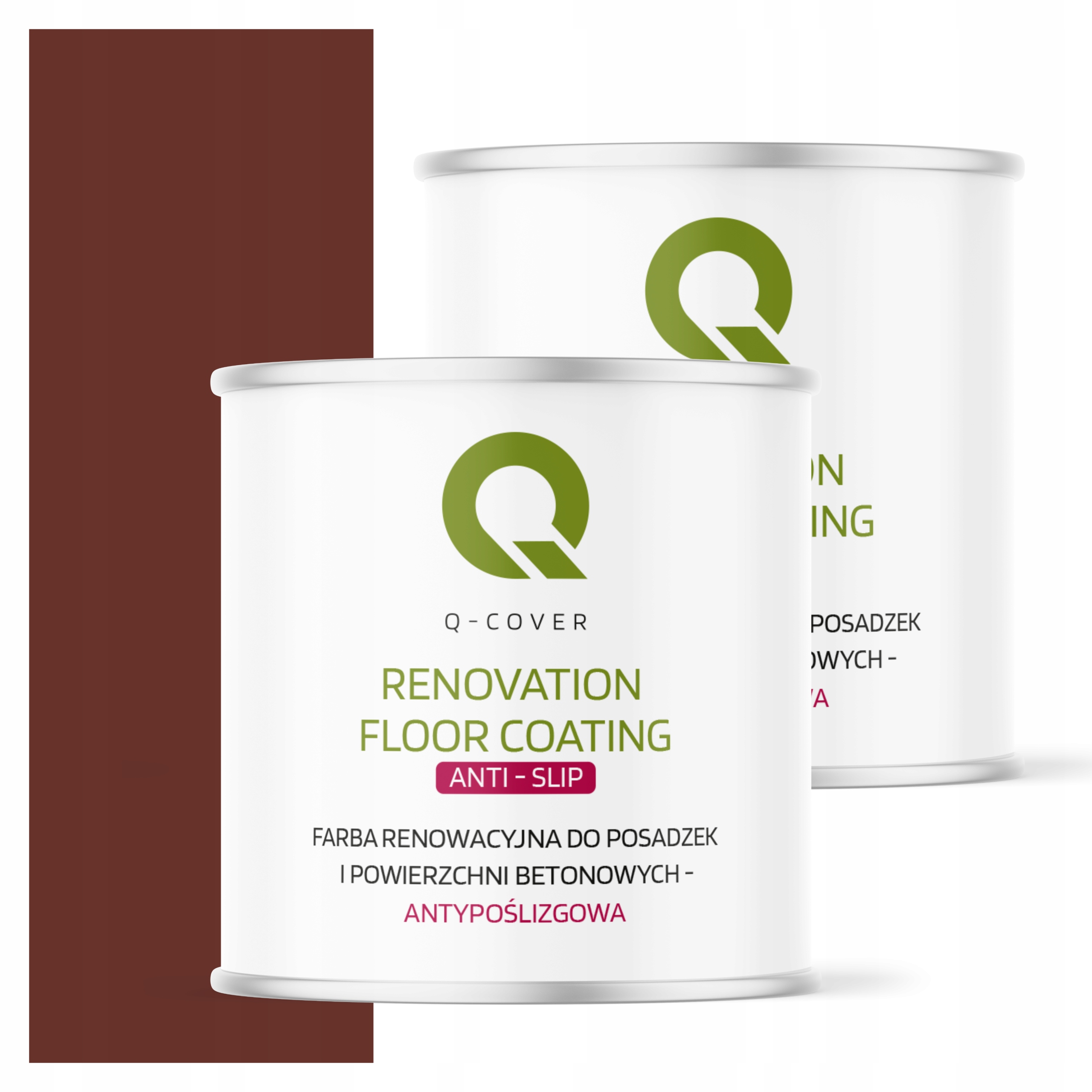 Protišmyková renovačná farba na betón 2,5L Hnedá Ral 8012 Matná