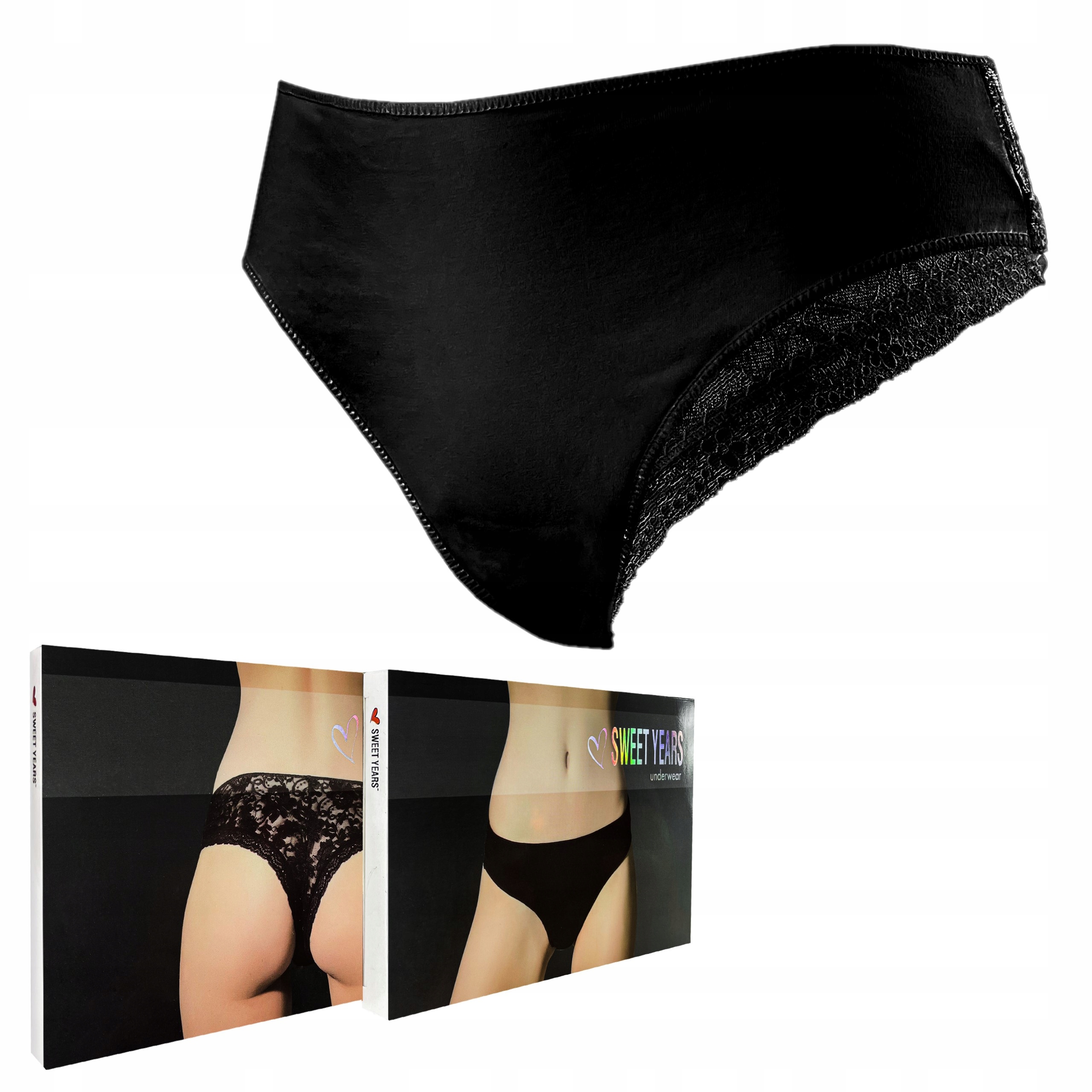 

Czarne Brazyliany Koronkowy Tył Porządne Rozmiar L