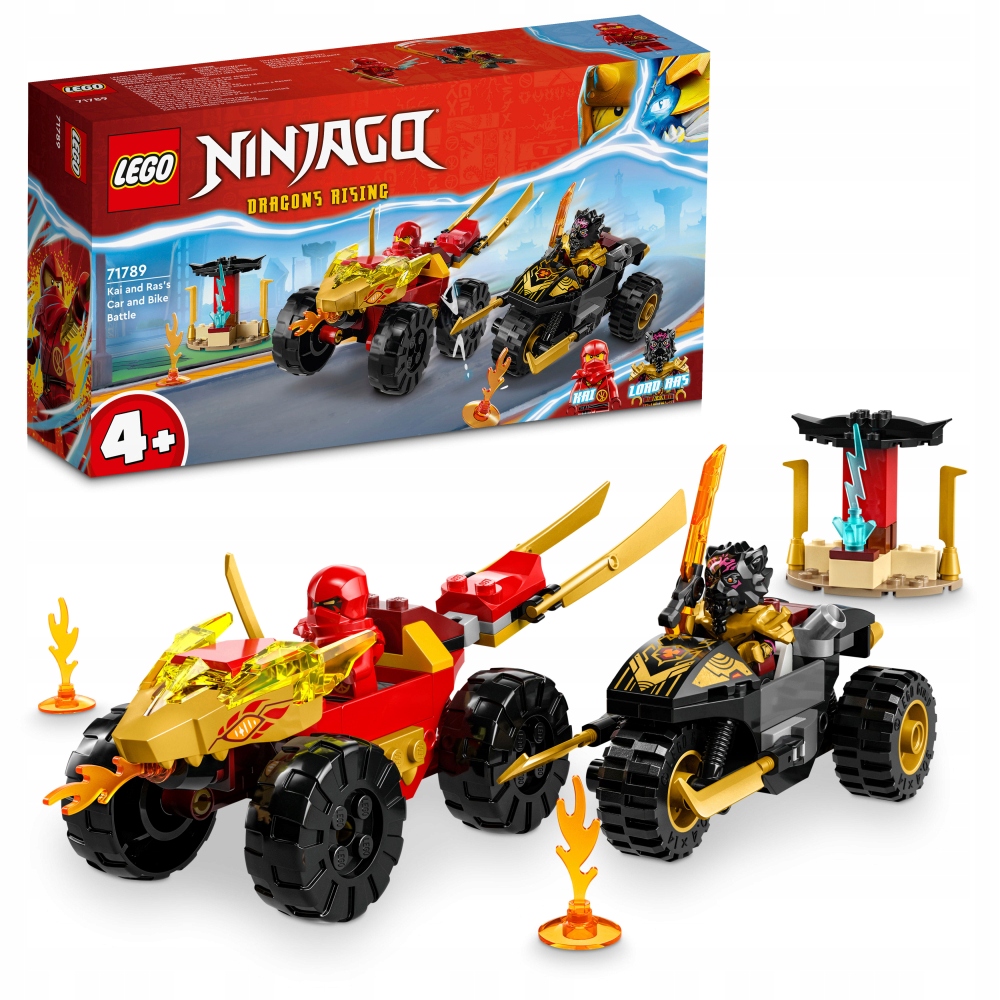 LEGO NINJAGO 71789 Bitwa samochodowo-motocyklowa m Waga produktu z opakowaniem jednostkowym 0.27 kg