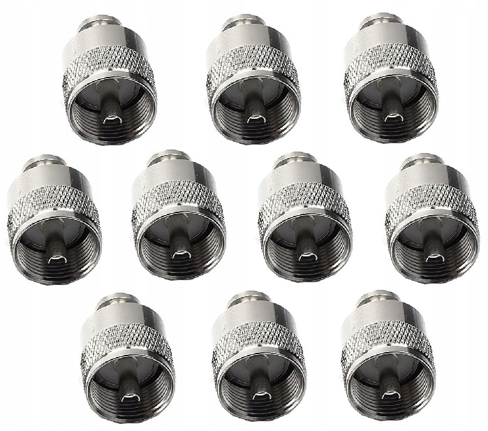 10x Wtyk UC-1 Sirio do Cb krótki na kabel RG-58