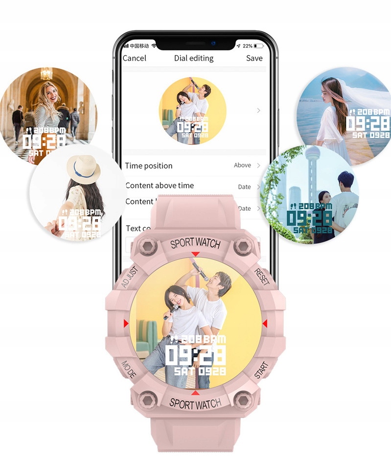 SMARTWATCH zegarek SMARTBAND Pulsometr Krokomierz Marka inna