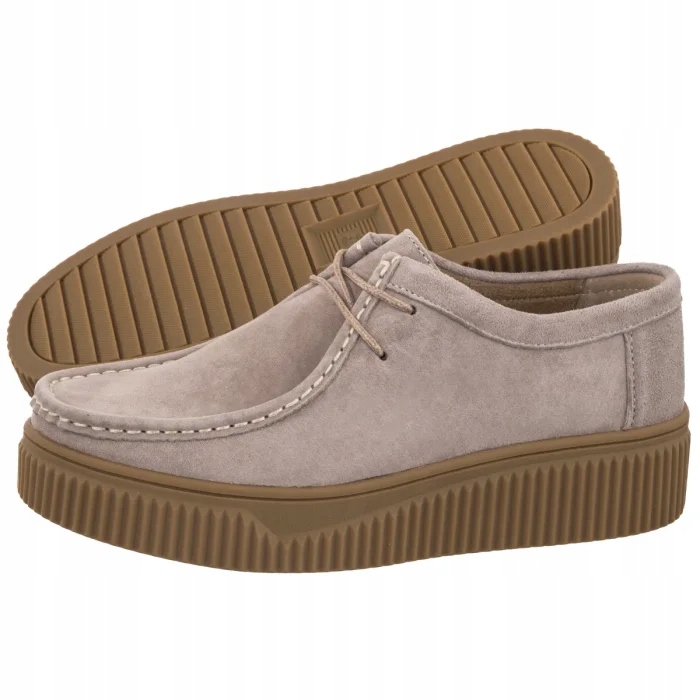 Dámské kožené polobotky na platformě Filippo Béžové DP7500/26