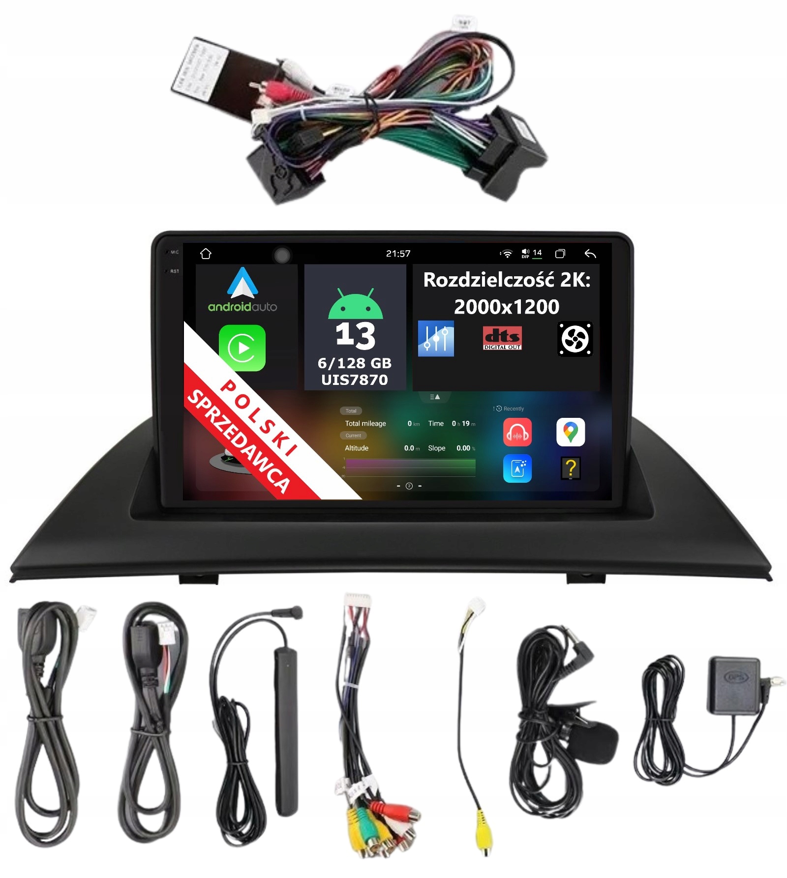 Navigácia Rádio 2DIN Android Bmw X3 E83 6/128 Gb Dsp Lte Carplay