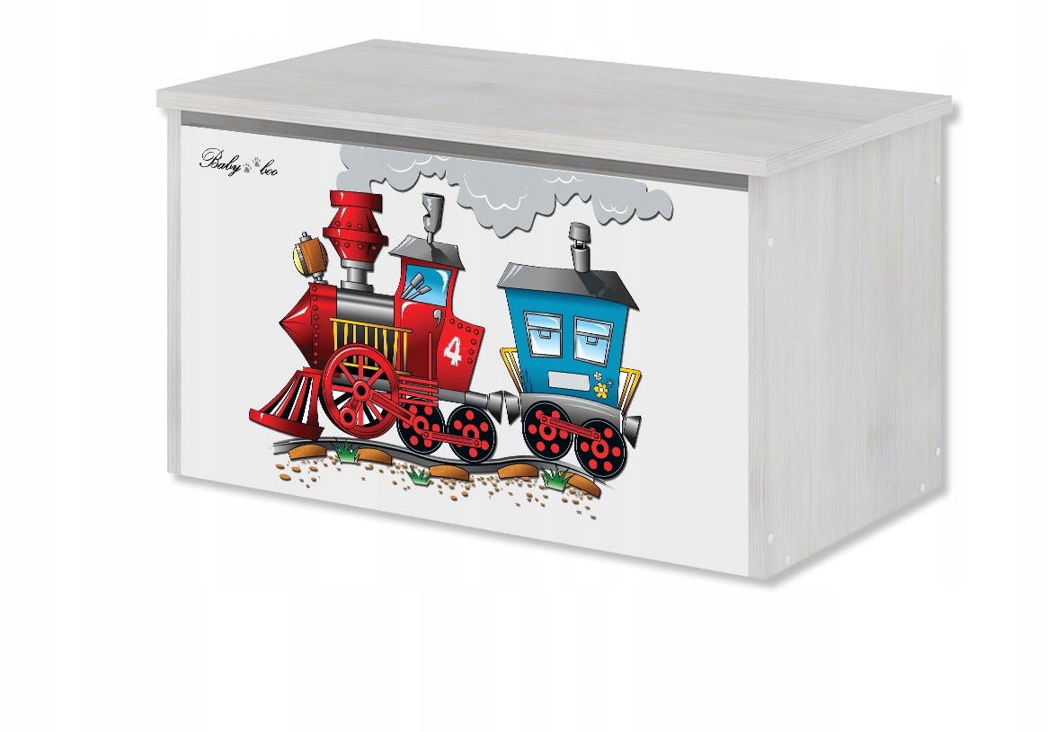 Pojemnik na zabawki BABY BOO + SPOWALNIACZ wzory Materiał drewno