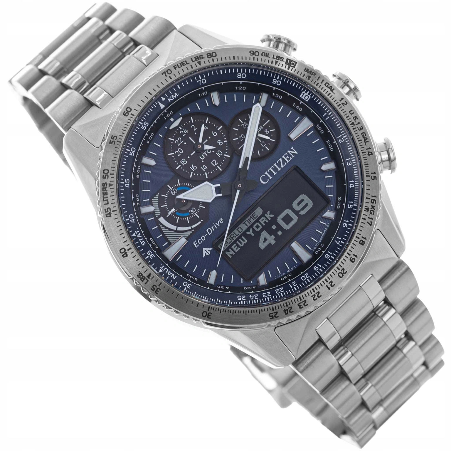 Pánské Hodinky Citizen JV2000-51L Promaster Sky Stříbrný Solární Chronograph