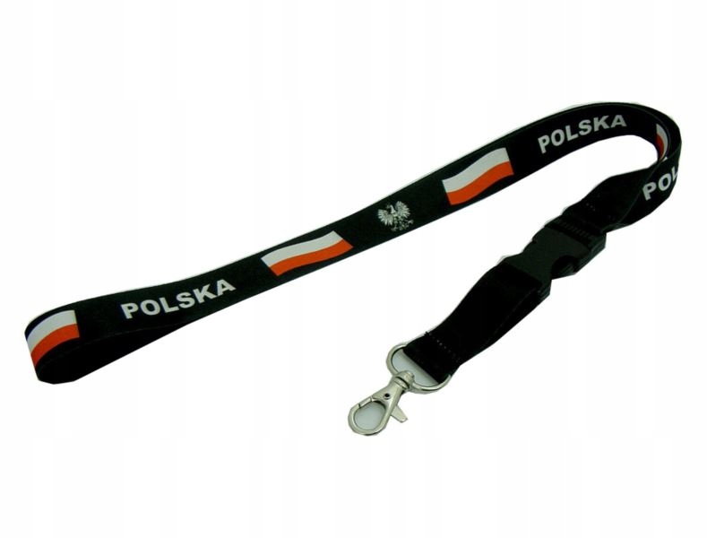 

Smycz Polska czarna szer. 20mm dł. 52cm