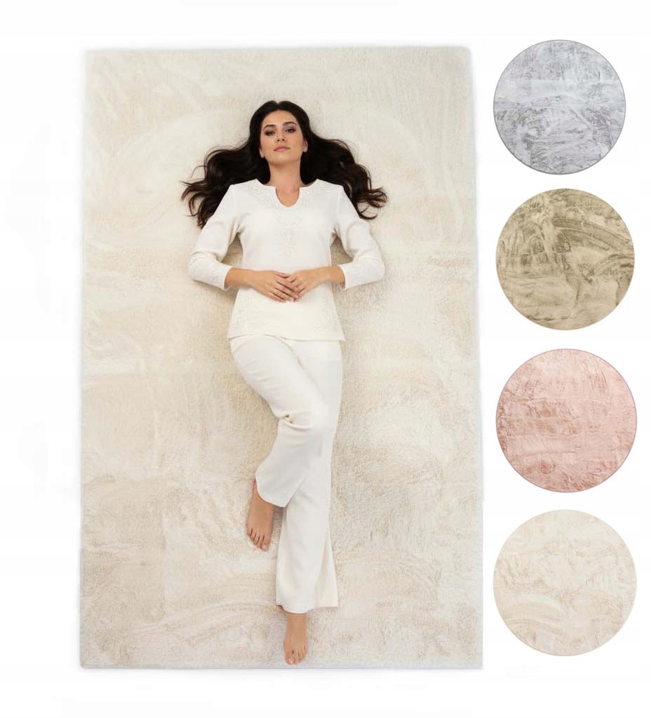 120X160 cm Plyšový Koberec Kožešina Králík Měkký Sametový Rabbit Bella New