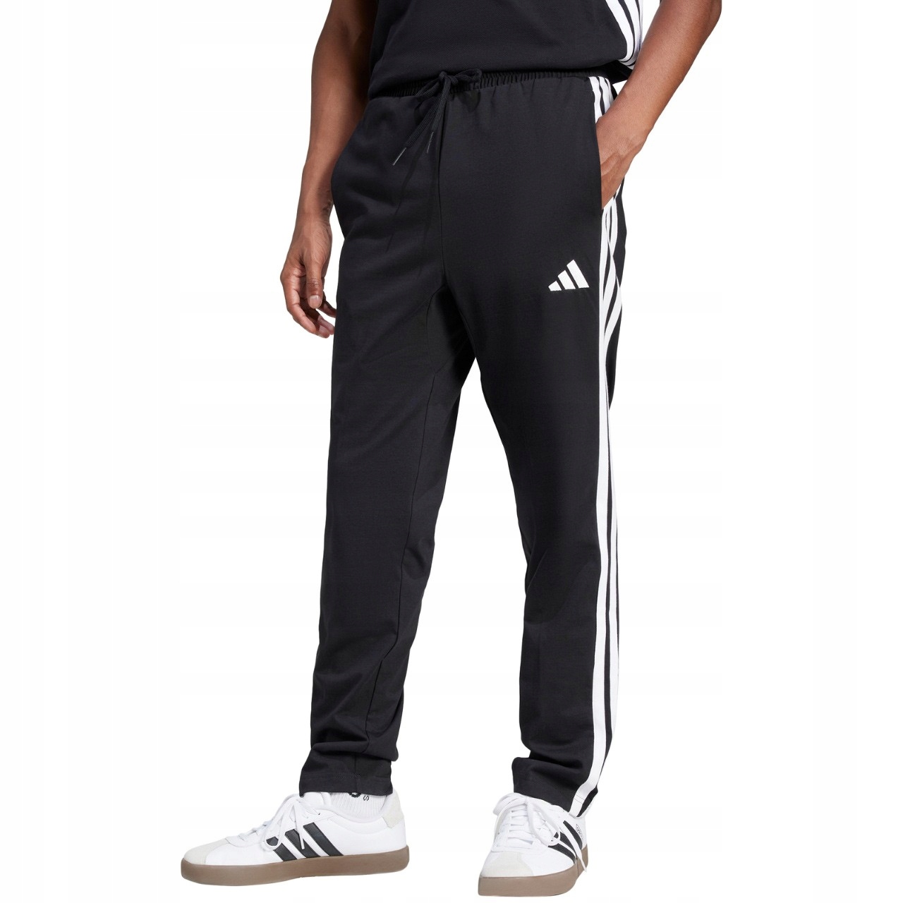 Pánské kalhoty adidas Essentials 3-Stripes Single Jersey černé JE6430