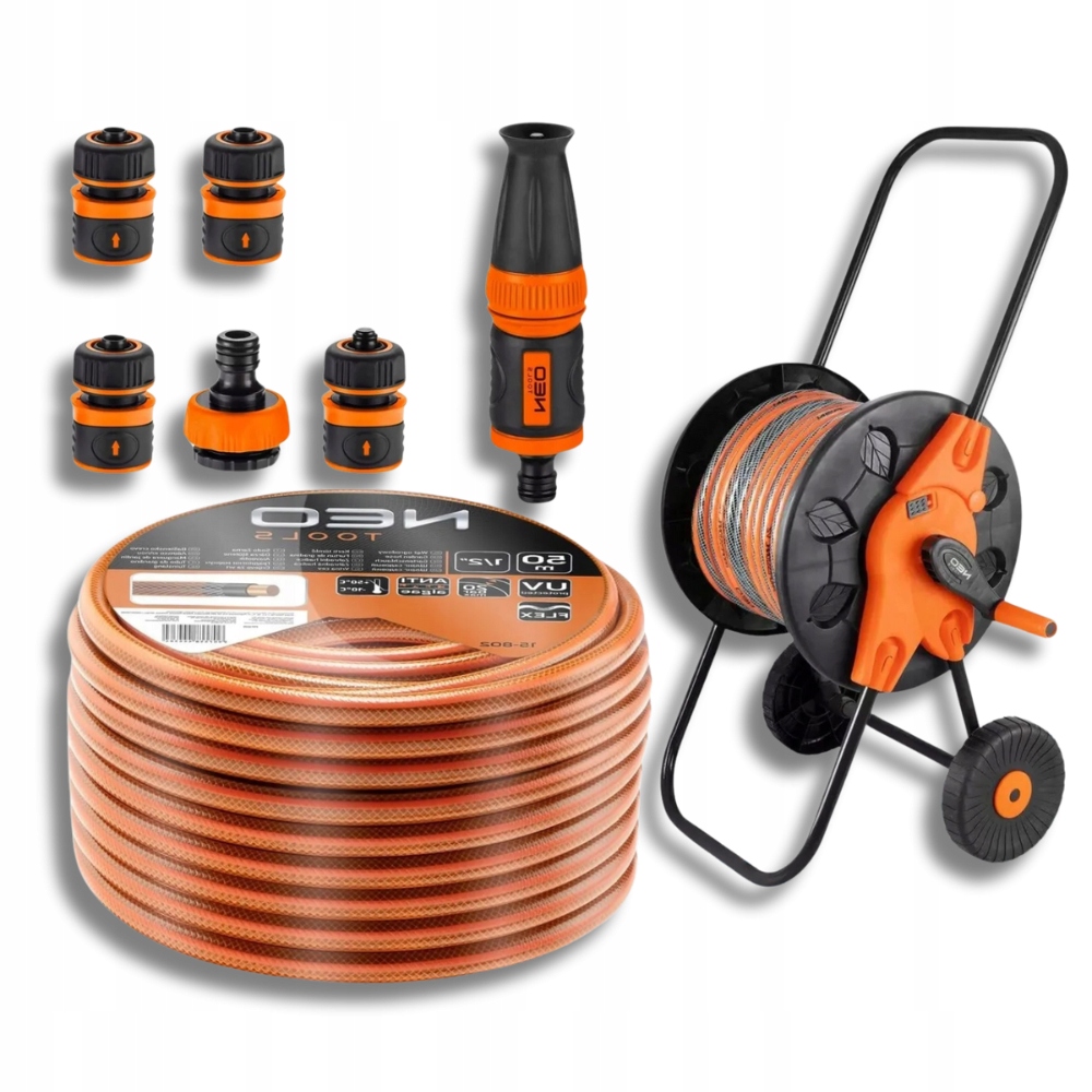 Sada Hadice na vozíku Neo buben Na Zavlažování 1/2 50M spojky