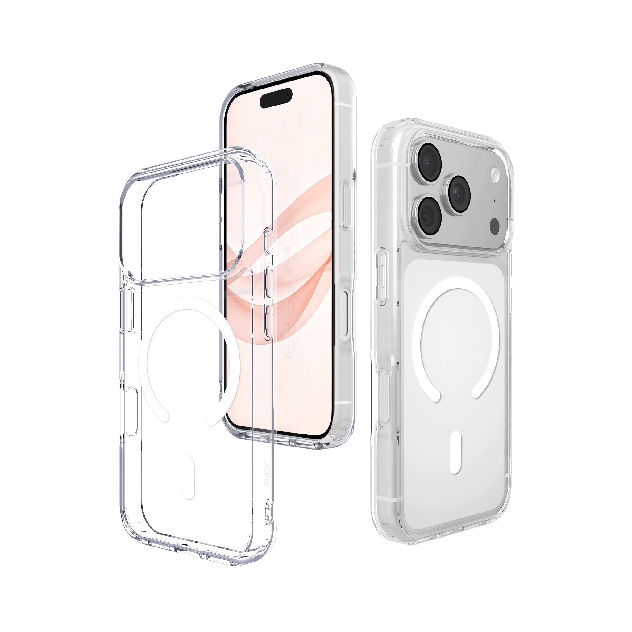 JCPal pouzdro MagSafe pro iPhone 18 Pro 17 Pro, průhledné