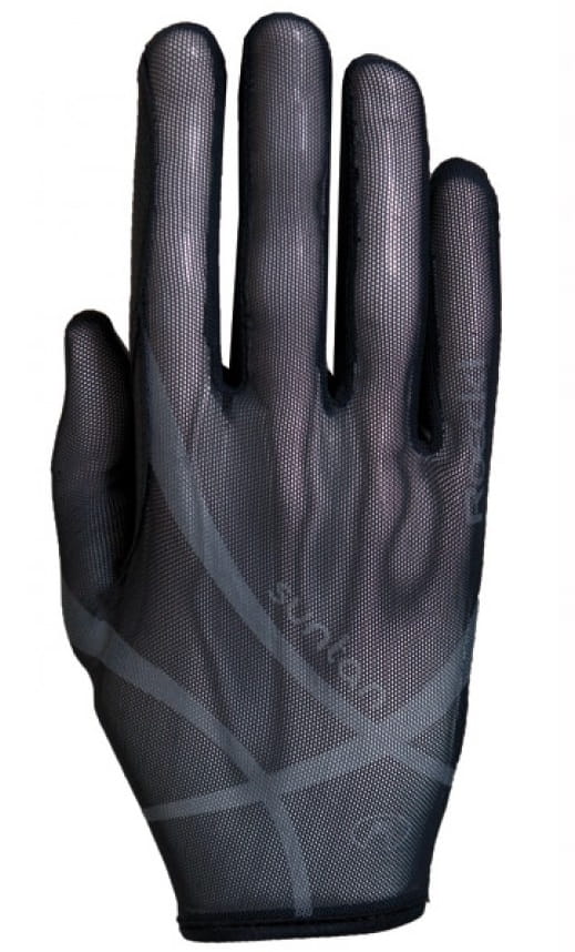 Jezdecké rukavice Roeckl Laila prodyšné ze síťoviny, černé, velikost 7,5