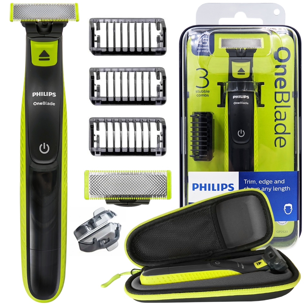 GOLARKA PHILIPS ONEBLADE QP2520/20 3 NASADKI +ETUI