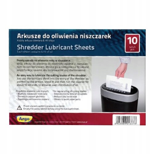 

Papier olejowy do niszczarek a'10 130110 Argo