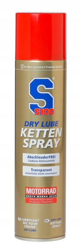 

Smar do łańcucha S100 Dry Lube Ketten Spray 400 ml