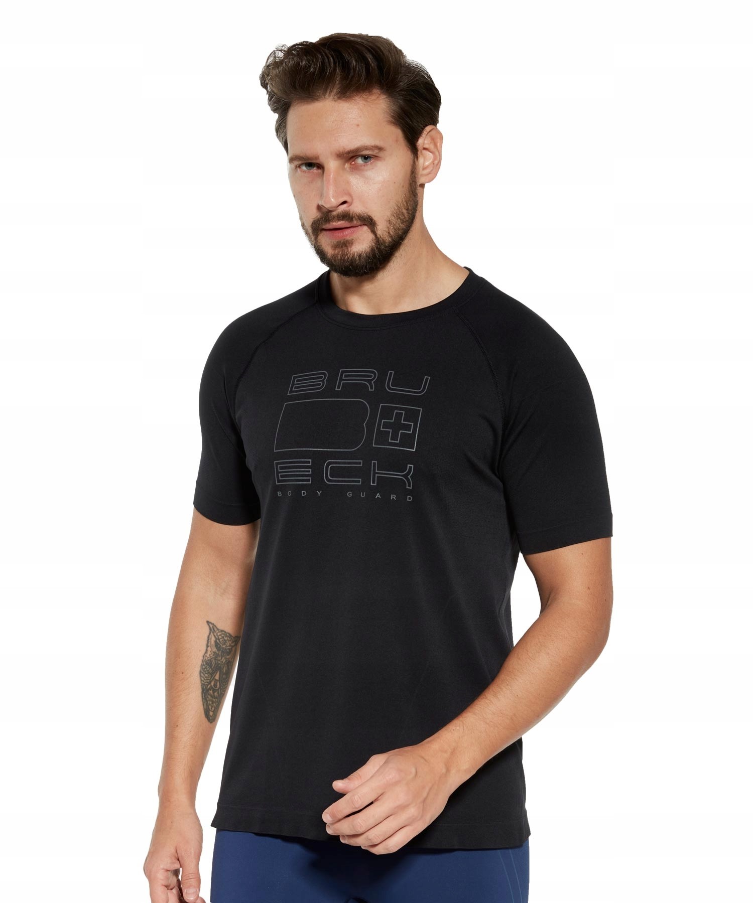 Termoaktywna koszulka męska z krótkim rękawem Brubeck Aerate czarny XL