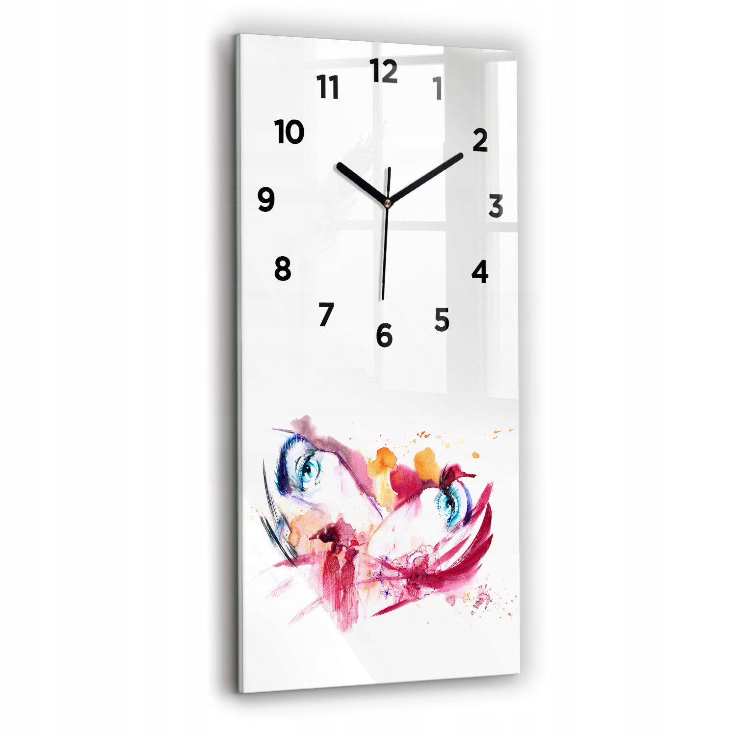 Foto nástěnné skleněné hodiny pro moderní interiéry Romantický pár 30x60 cm
