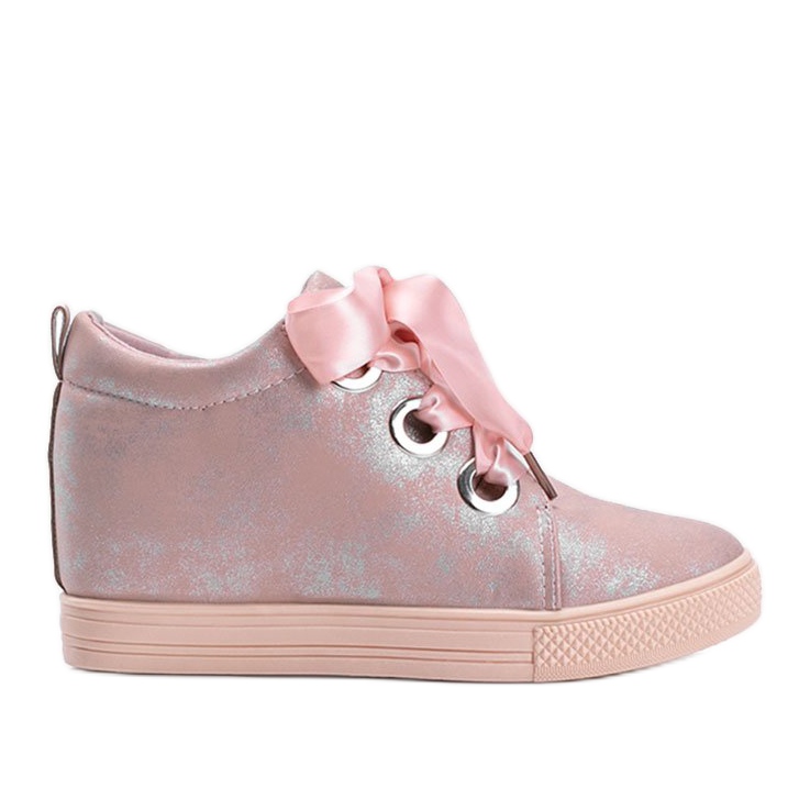 

Różowe połyskujące sneakersy damskie Elle r.39