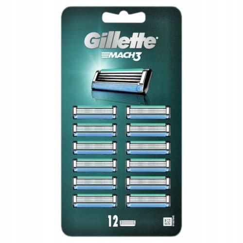 

Gillette Mach3, wkłady do maszynki, 12szt.