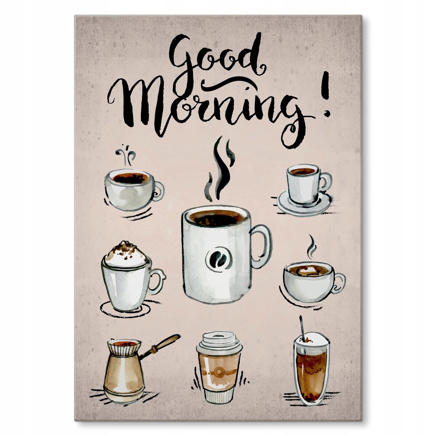 Kovový plakát Good morning! Dárek 42 x 59 cm