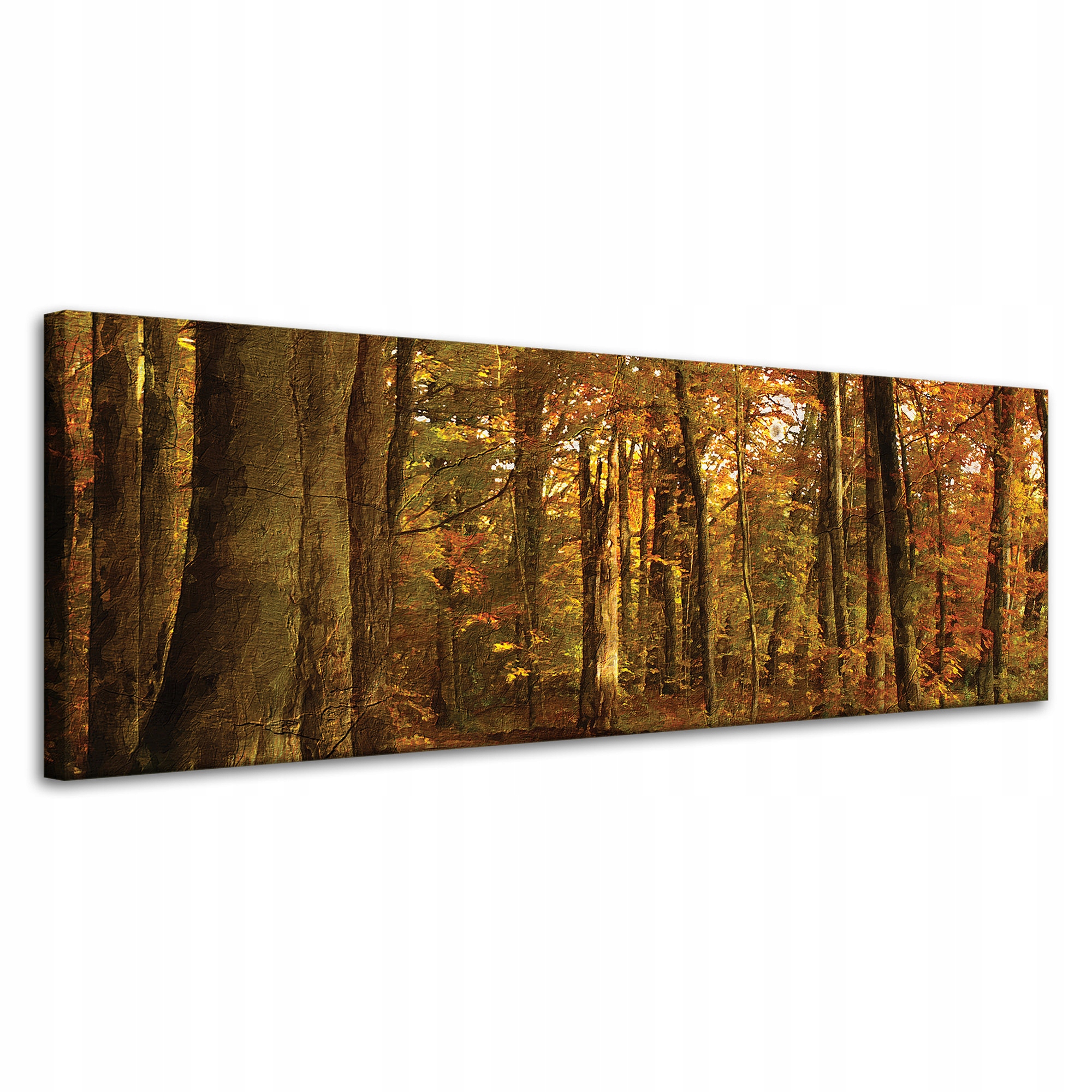 Obraz na plátně Pastelový styl Stromy Les na podzim 120x40 cm