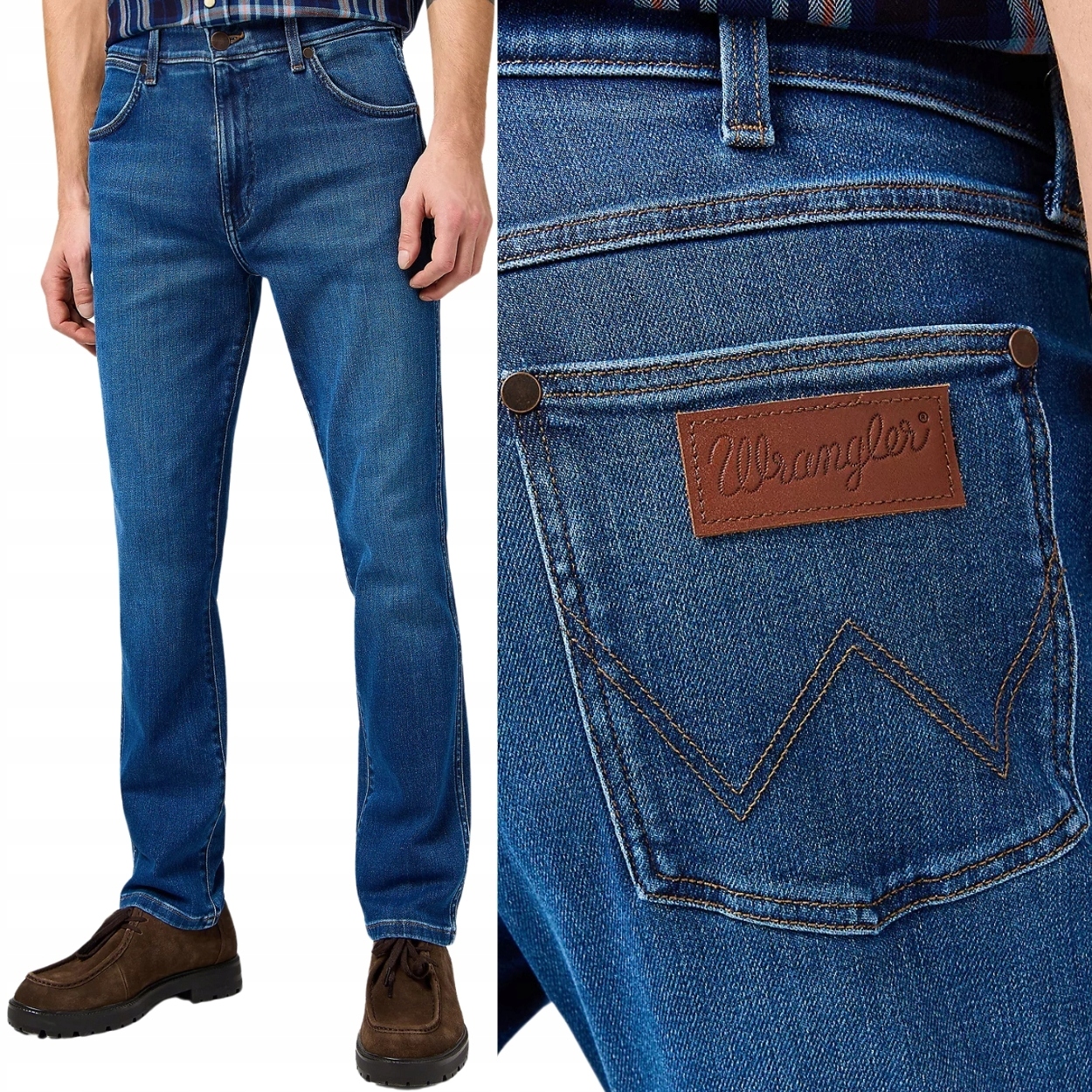 Wrangler Larston slim Dandelion Free To Stretch džínové kalhoty W34 L30