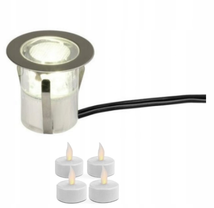 Led schodišťová lampa IP67 Led 10 Ks mini Tick punková čajová svíčka4