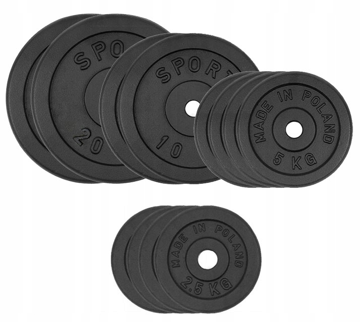 

Obciążenie Żeliwne 90 kg Zestaw 12 talerzy 28mm