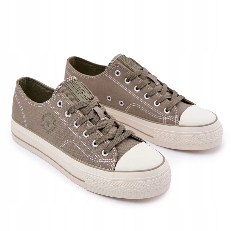 Pánské Nízké Tenisky S Látkovým Logem Big Star RR174325 Zelené 44