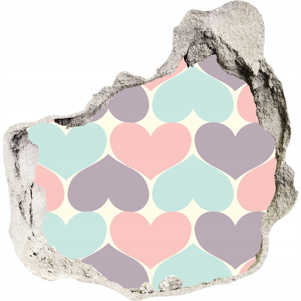 

Fotoobraz dziura na ścianę Kolorowe serca 125x125