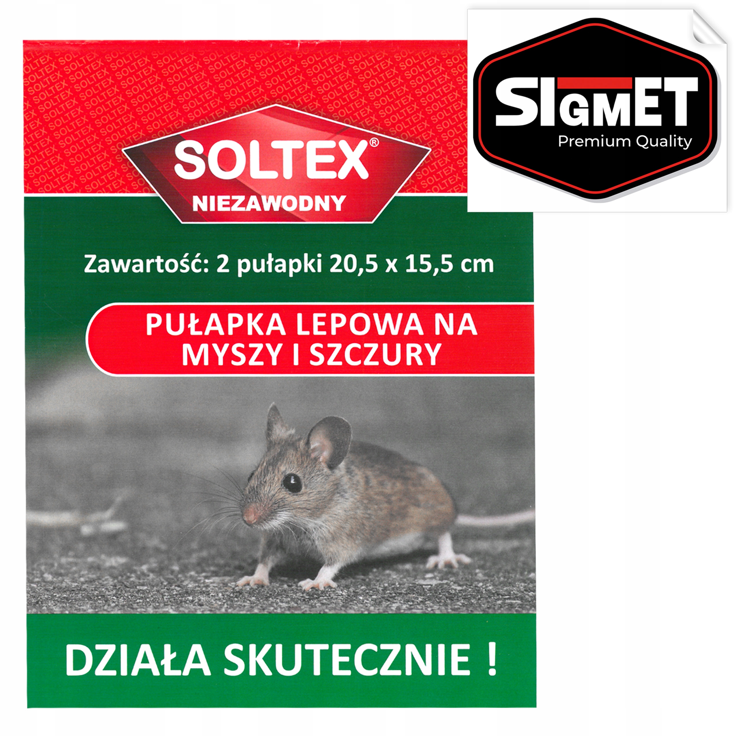 SOLTEX PUŁAPKA LEPOWA NA MYSZY I SZCZURY 2SZT