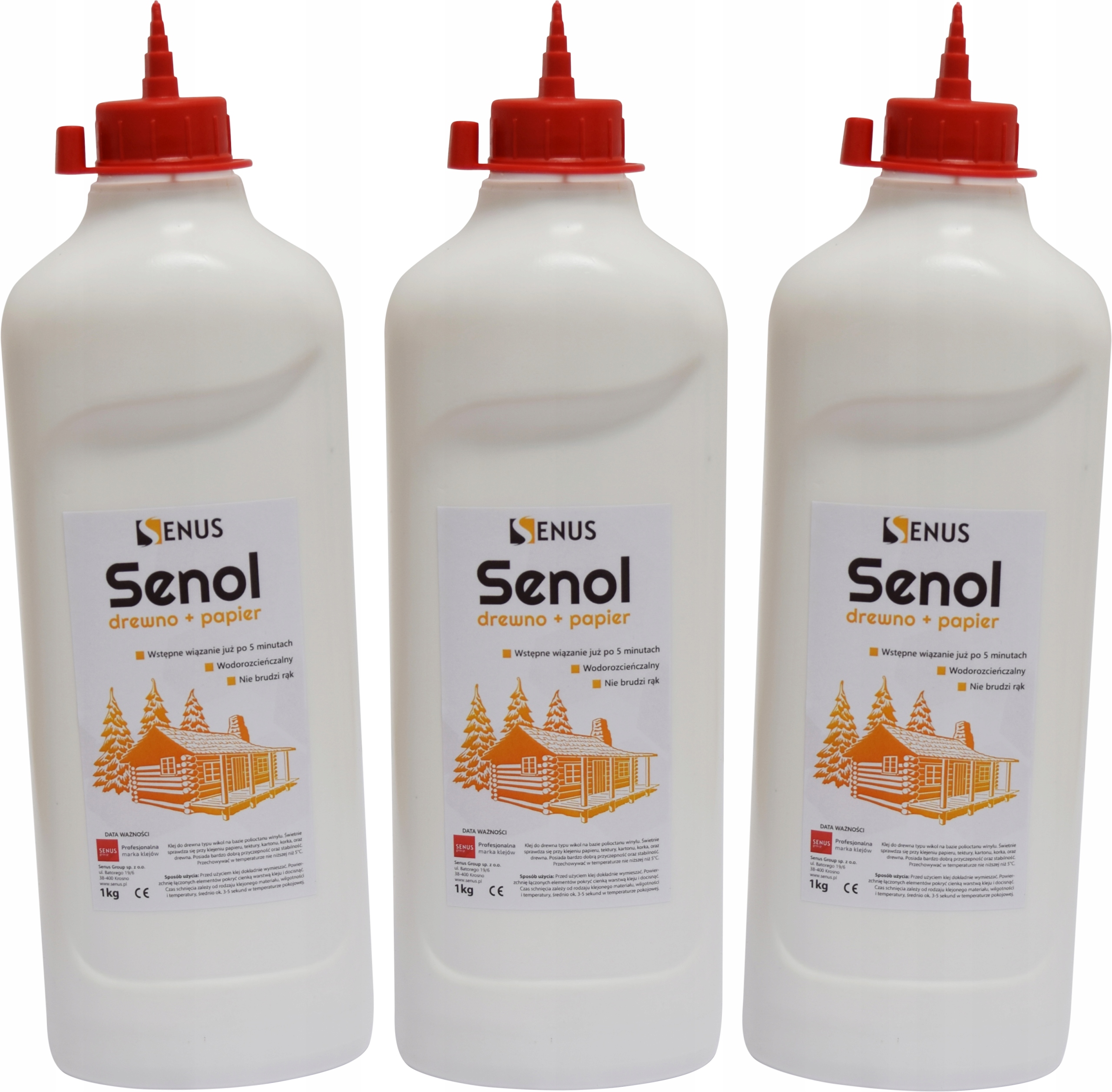 

Klej wikol do drewna papieru Senus Senol 1kg 3szt