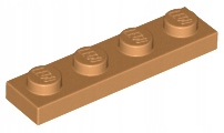 

Lego 3710 Płytka 1x4 średni nugat Nowa (1g)