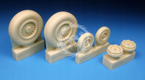 Stavebnice MiG-25 Foxbat Main and Nose Wheels BarracudaCast BR48289 měřítko 1/48