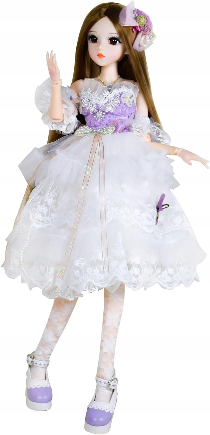 Lalka Bjd Nathalie 56 cm Princezna 22 Klouby Mechanické Oblečení Make-up