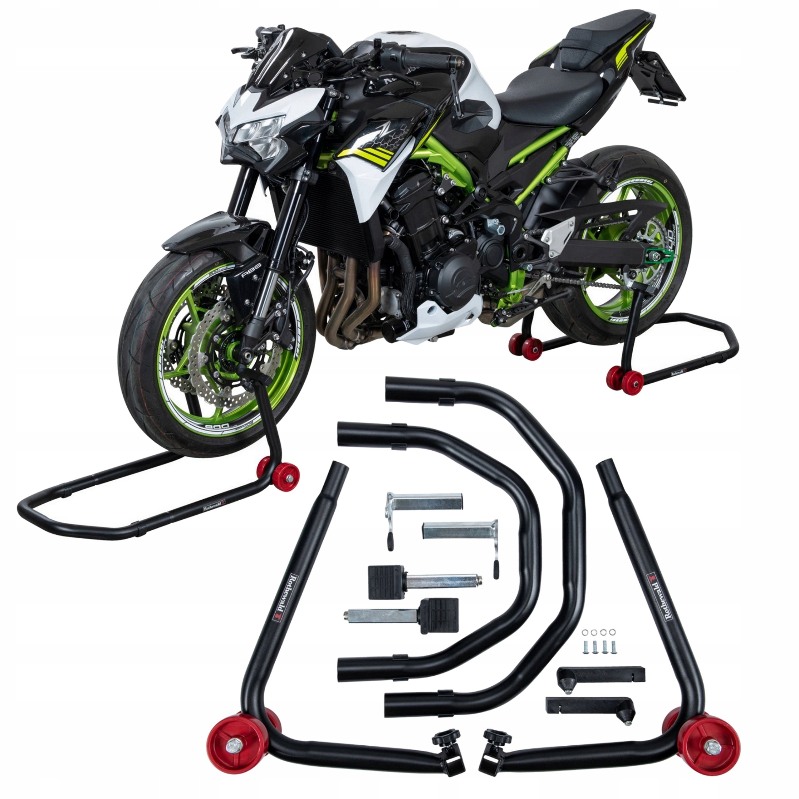 Stojan Motocyklový Zdvihák Predný Zadný 300 Kg Servisová Sada