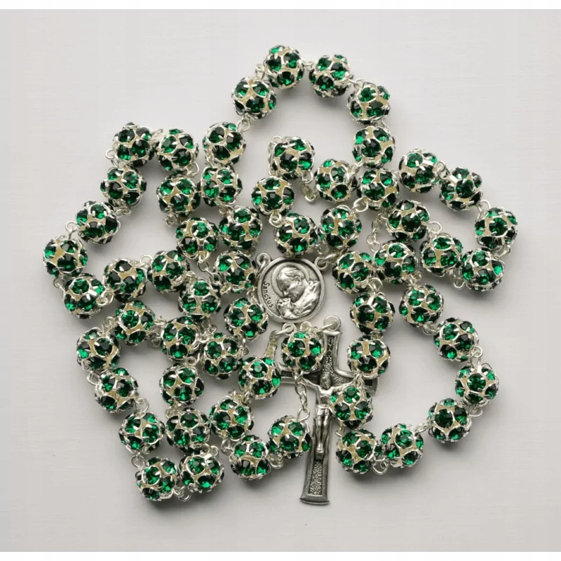 Růženec Křišťál Svarovského zelený