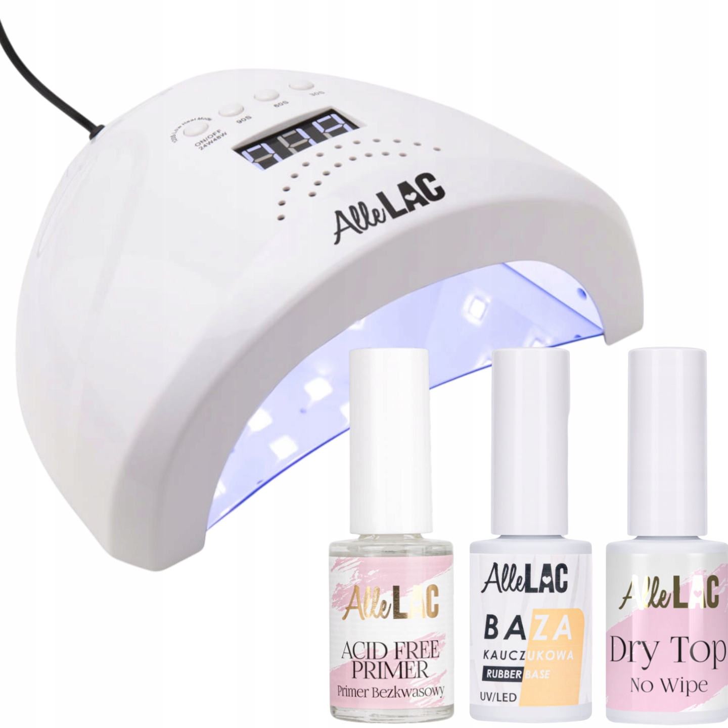 Uv Led lampa na nehty Dry Top Báze Primer Startovací sada 4v1