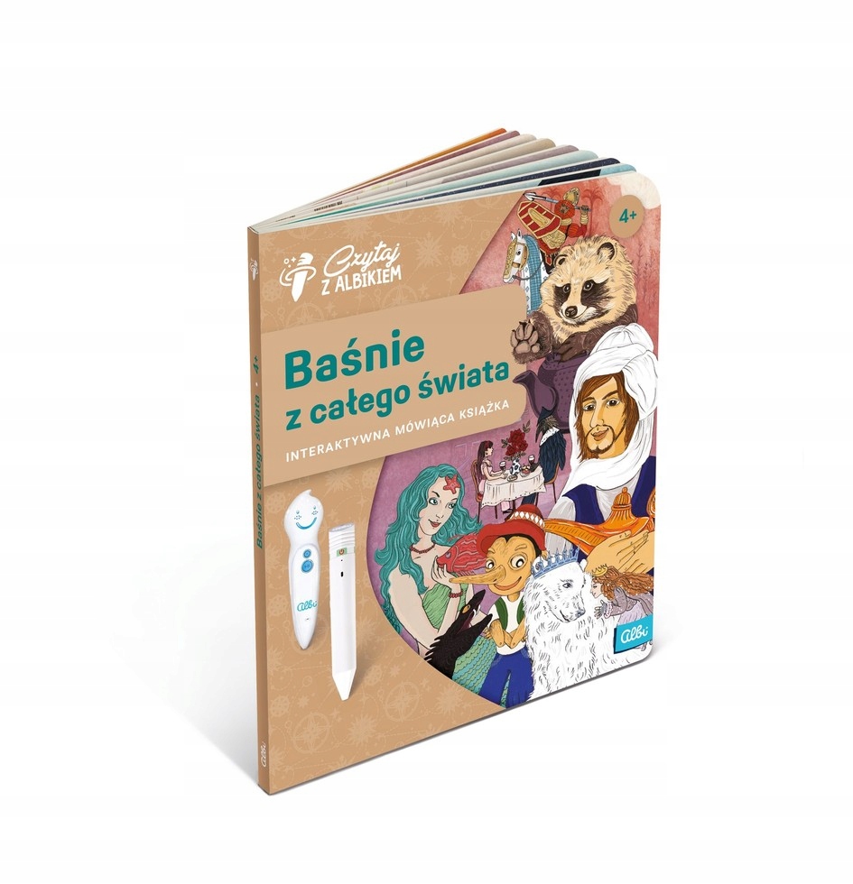 BAŚNIE Z CAŁEGO ŚWIATA INTERAKTYWNA MÓWIĄCA KSIĄŻKA ALBIK CZYTAJ Z ALBIKIEM Stan opakowania oryginalne